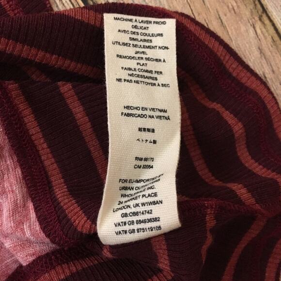 NWT Free People Piper Twofer Long Sleeve Tee – Washed Red Combo - Small - Picture 15 of 15